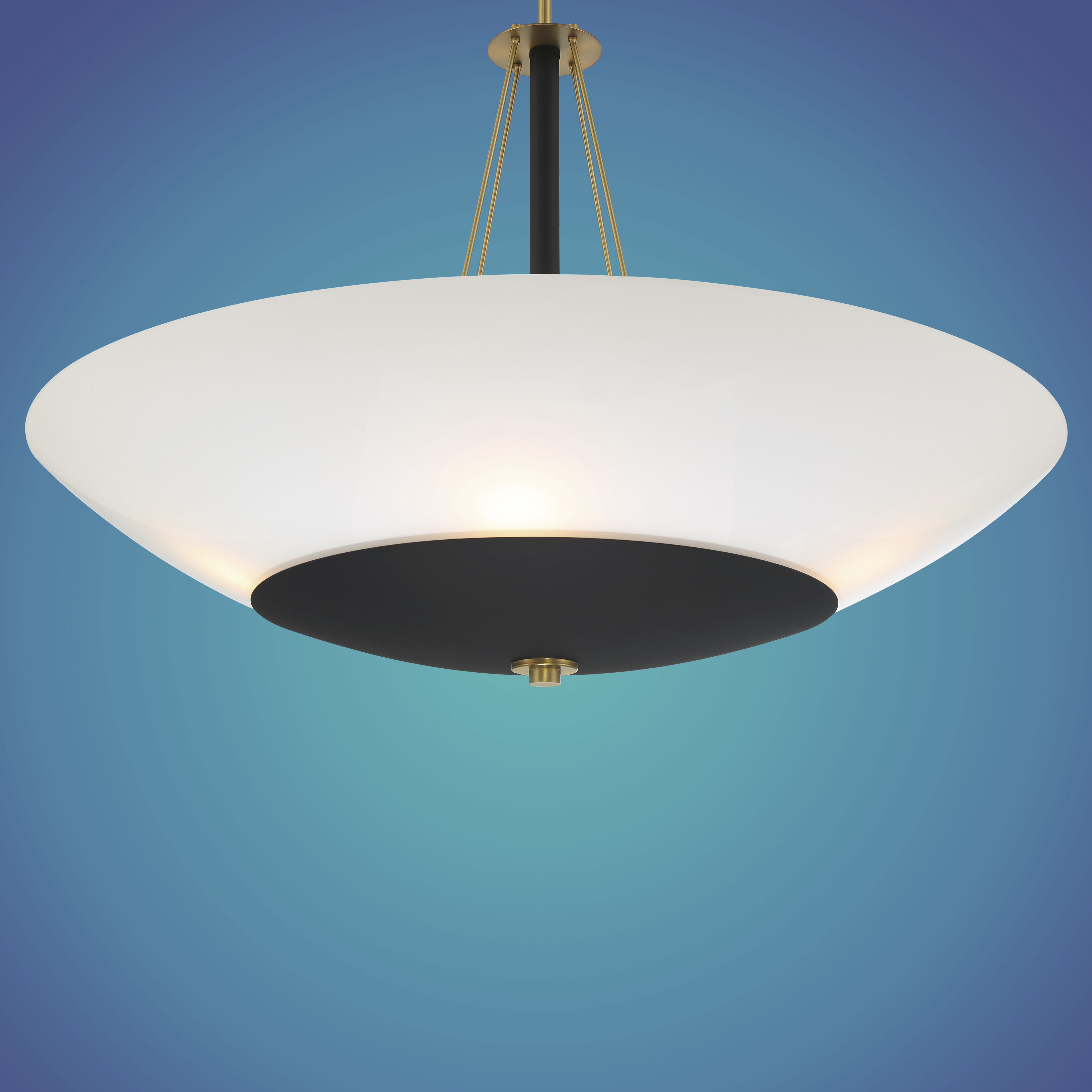 BAX 5 Light 32 inch Sand Coal and Soft Brass Pendant Ceiling Light